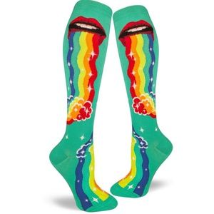 Puking Rainbows Knee High Socks